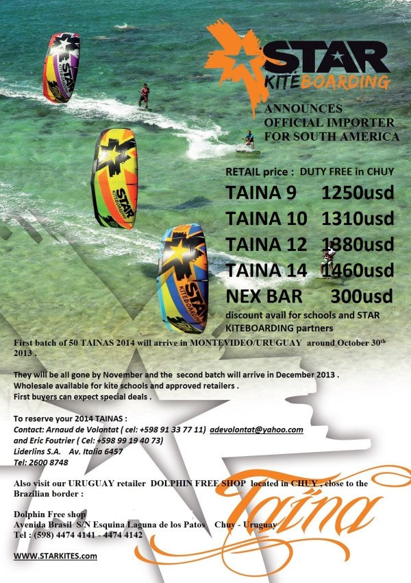 ATTENTION KITE DEALERS SOUTH BRAZIL URUGUAY ARGENTINA