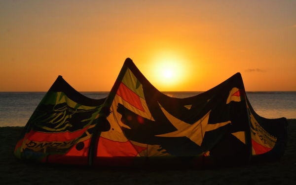 STAR rider Vincent (Belgium importer) at LE MORNE/MAURITIUS